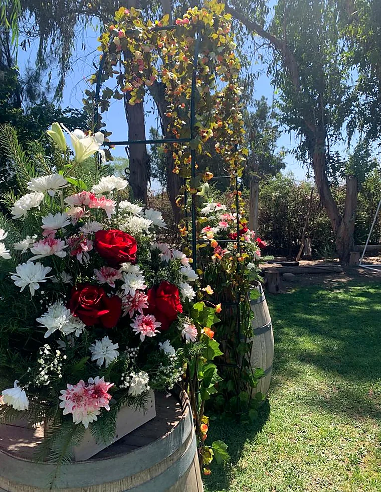 Detalle floral de un montaje realizado en Ailyn